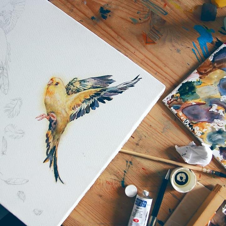 Урок Людмилы Лунц по акварели